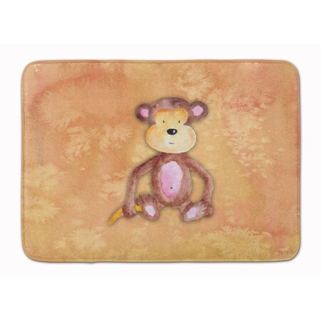 Carolines Treasures Monkey Watercolor Machine Washable Memory Foam Mat BB7380RUG